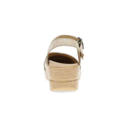 Heel image of Margreta Mary Jane Clog Biscotti Leather