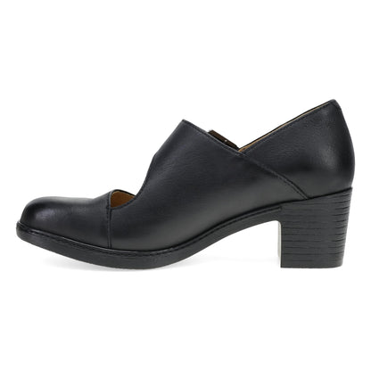 Side image of Marigold Black Leather