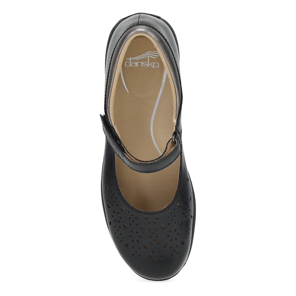 Top image of Stacy Wide Black Waxy Burnished