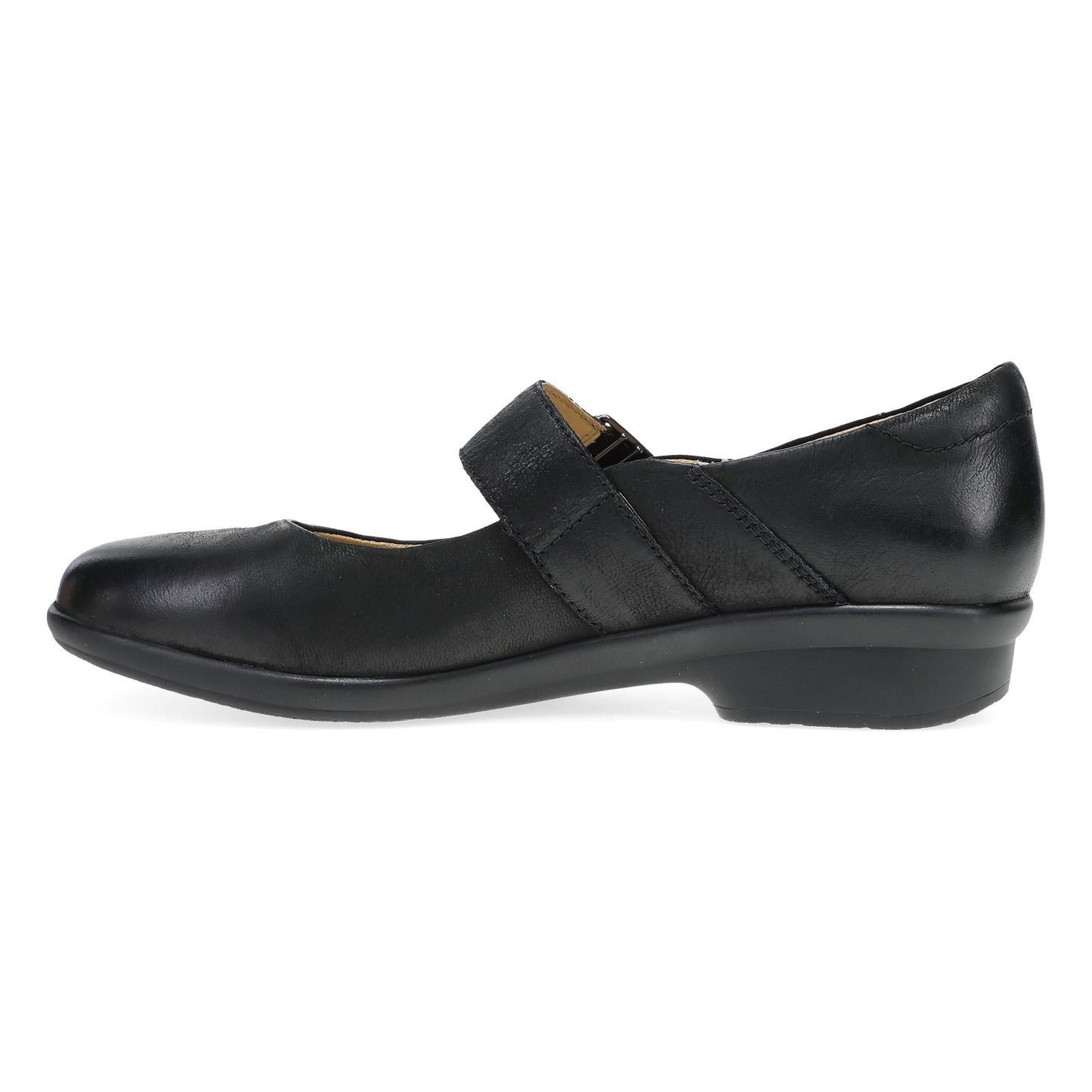 Side image of Collette Wide Black Burnished Nubuck