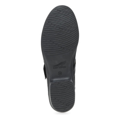 Bottom image of Collette Wide Black Burnished Nubuck