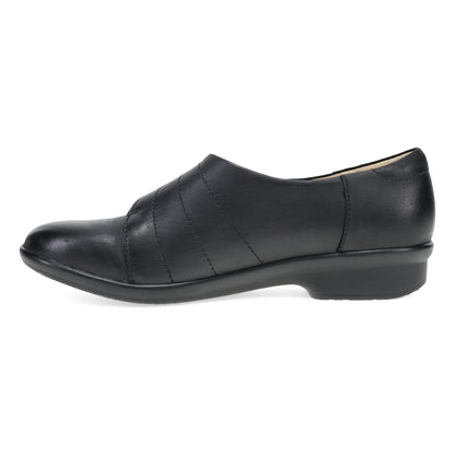 Side image of Chelsie Wide Black Leather