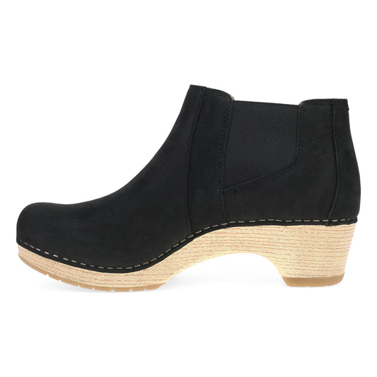 Side image of Lane Black Milled Nubuck