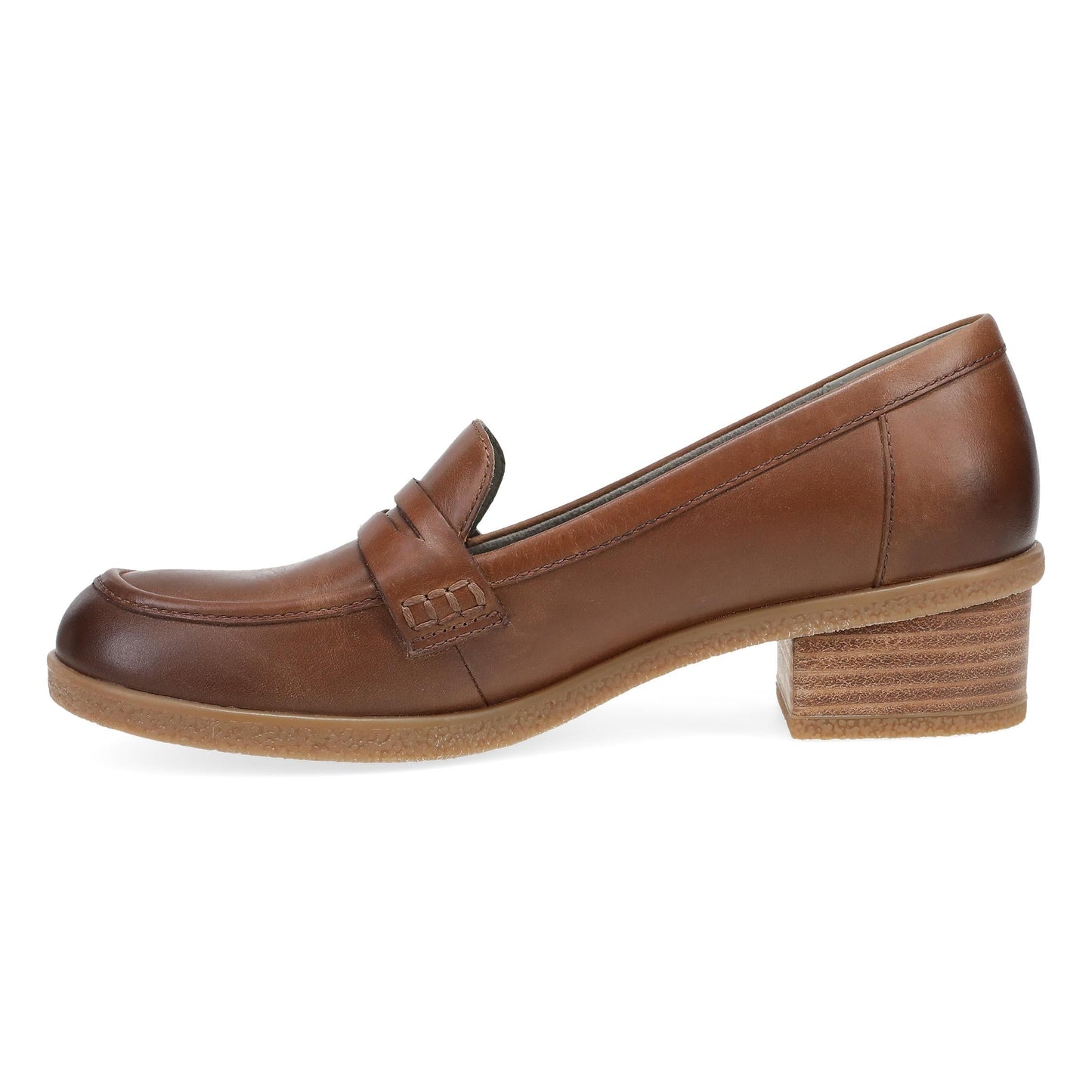 Side image of Danica Wide Tan Waterproof Burnished
