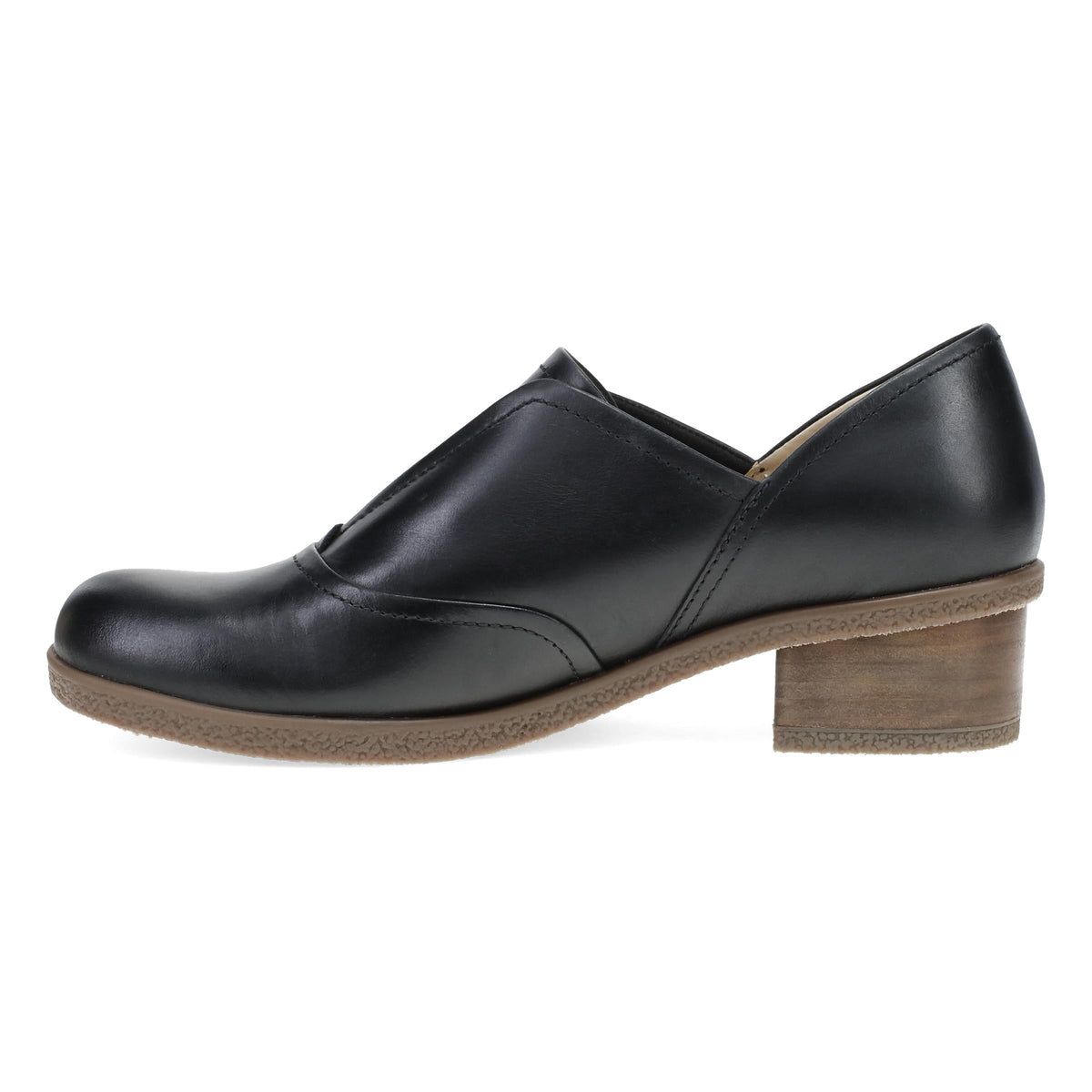 Side image of Dru Black Leather