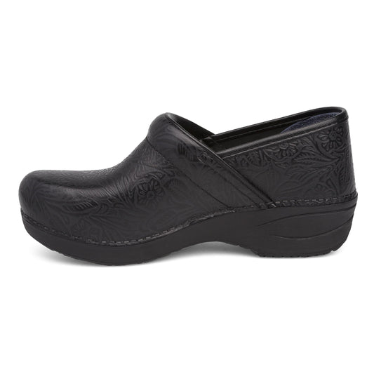 Side image of Wide XP 2.0 Clog Black Tooled Floral