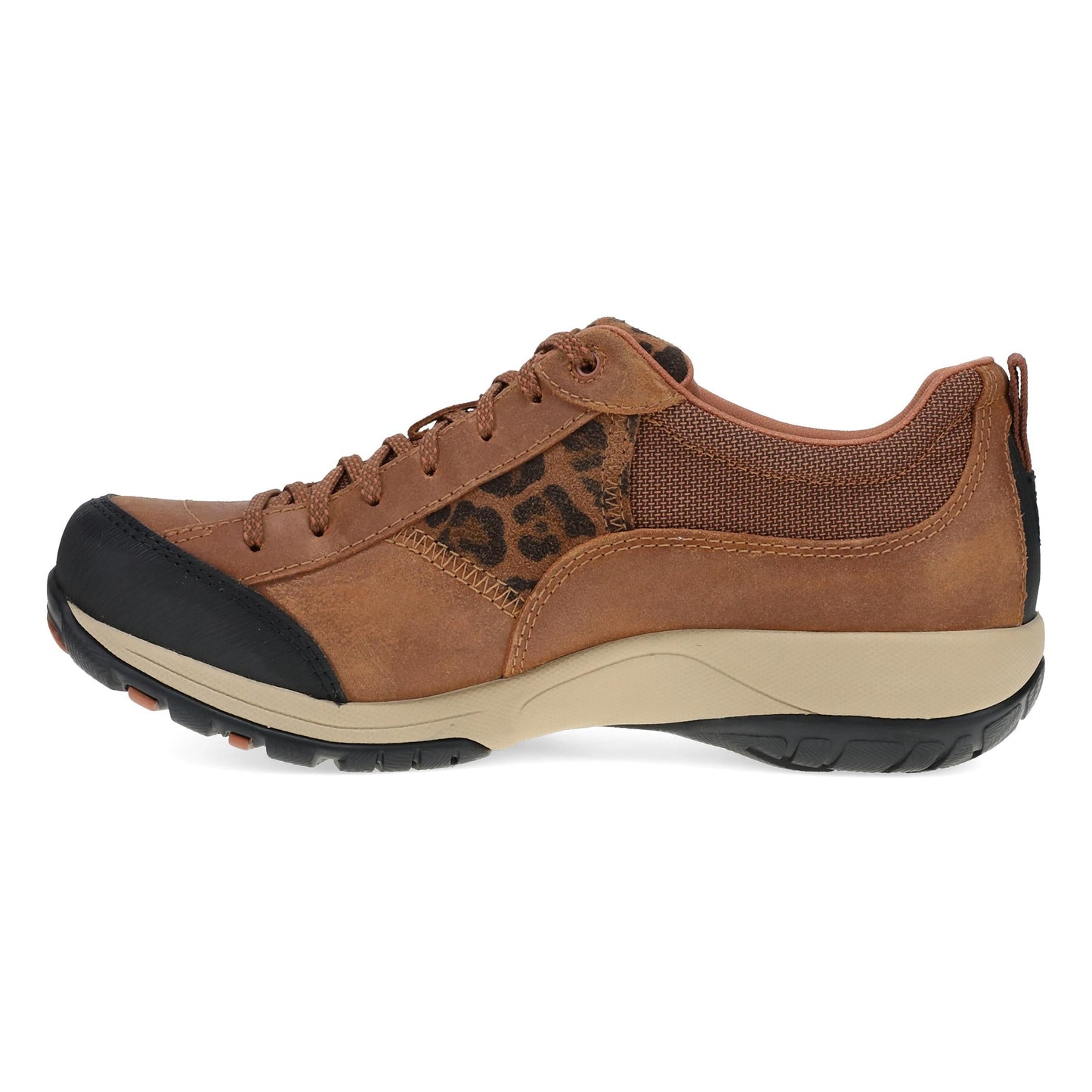 Side image of Paisley Brown Leopard Leather