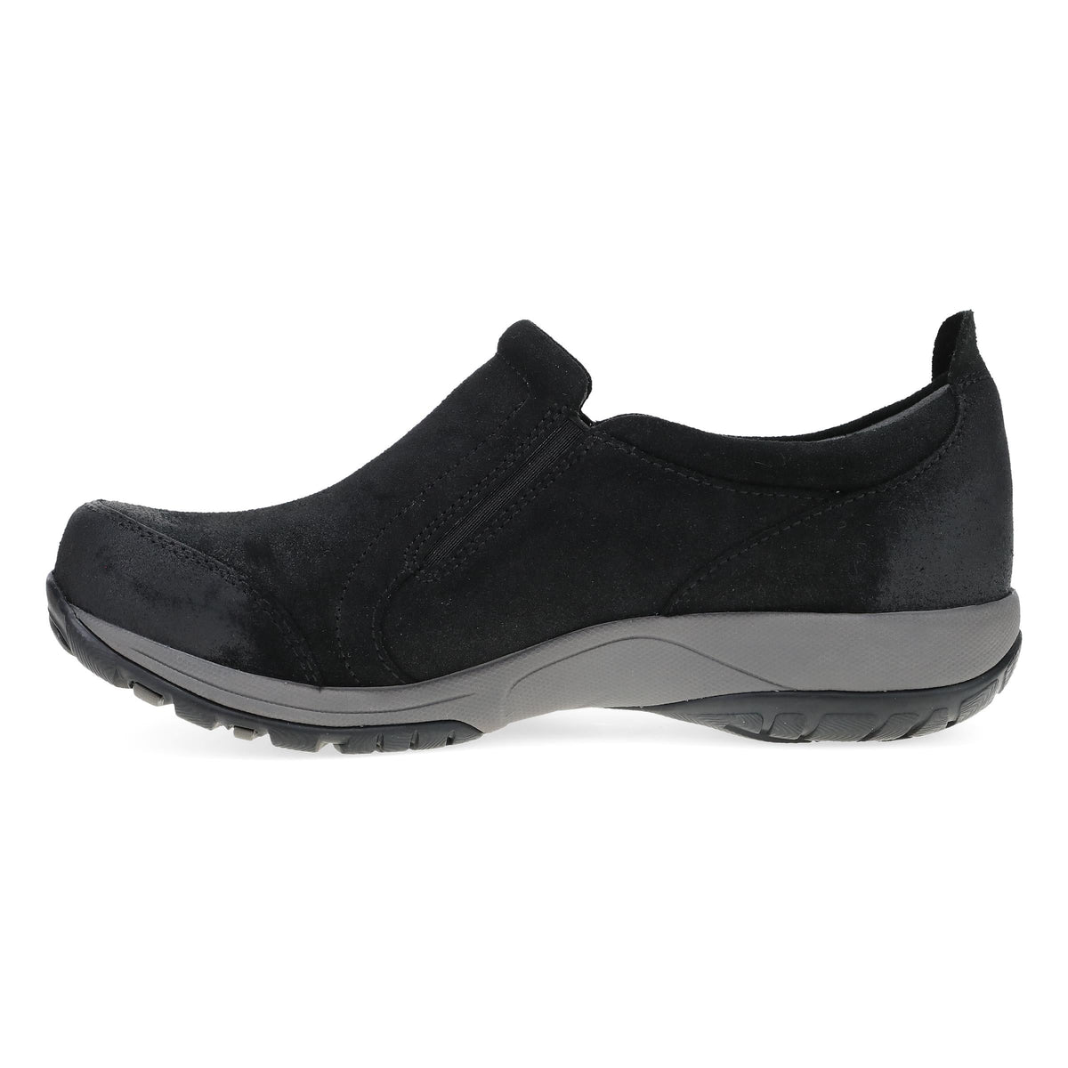 Side image of Pippy Black Waterproof Burnished Suede