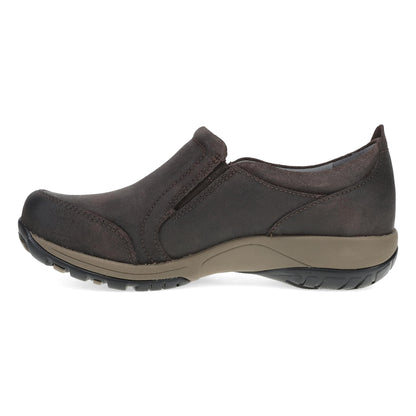 Side image of Pippy Chocolate Waterproof Leather