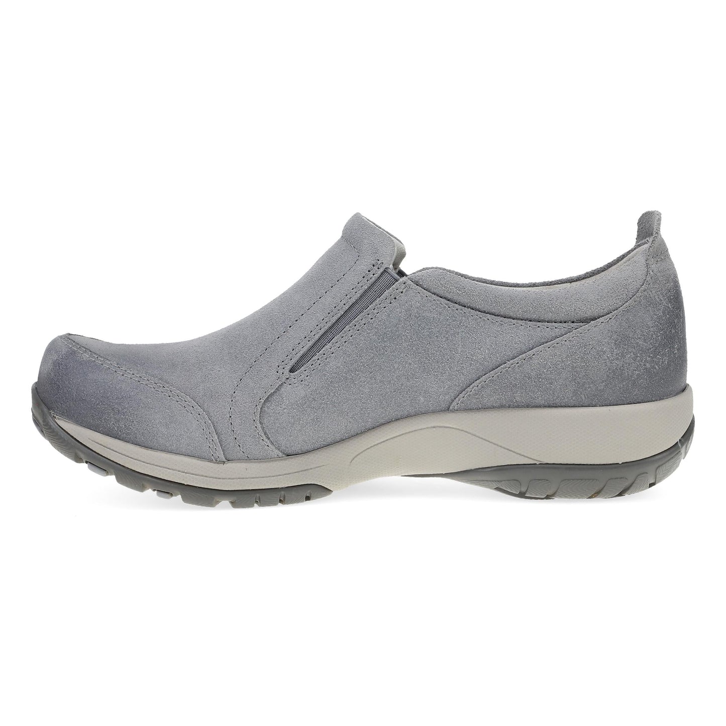 Side image of Pippy Grey Waterproof Burnished Suede