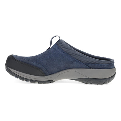 Side image of Pia Clog Navy Leather