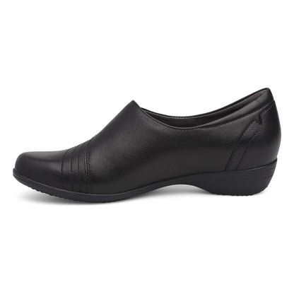 Side image of Franny Black Milled Nappa