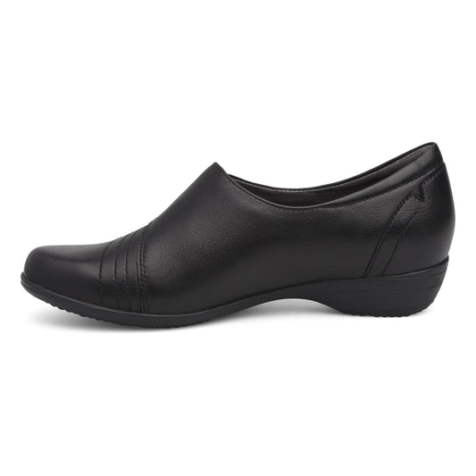 Side image of Franny Black Milled Nappa