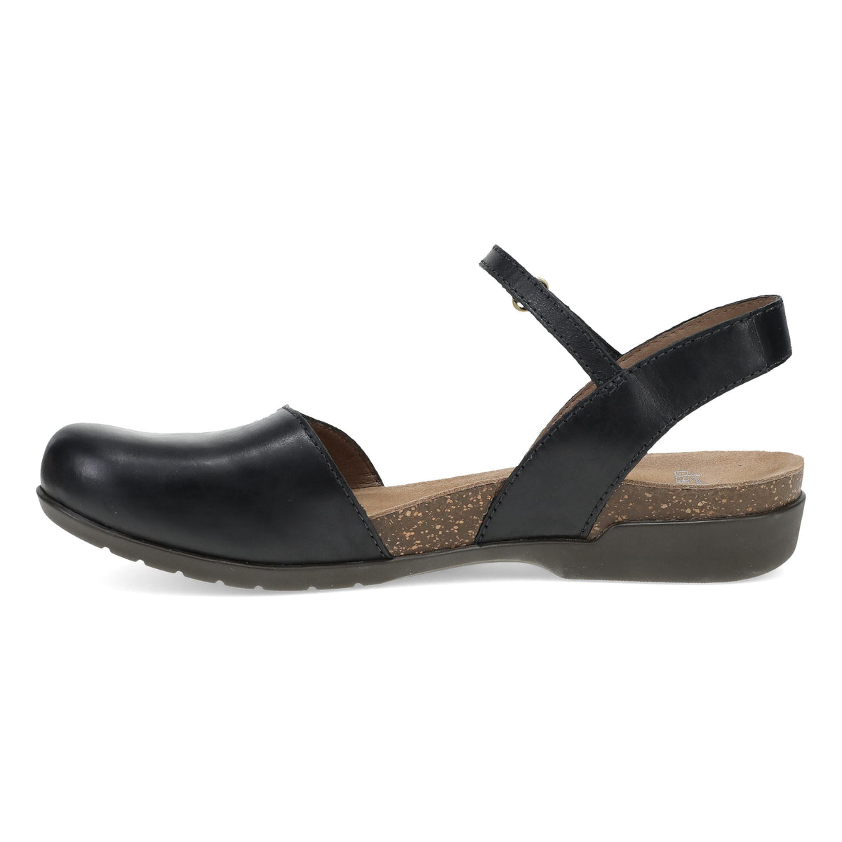 Side image of Rowan Wide Black Waxy Burnished