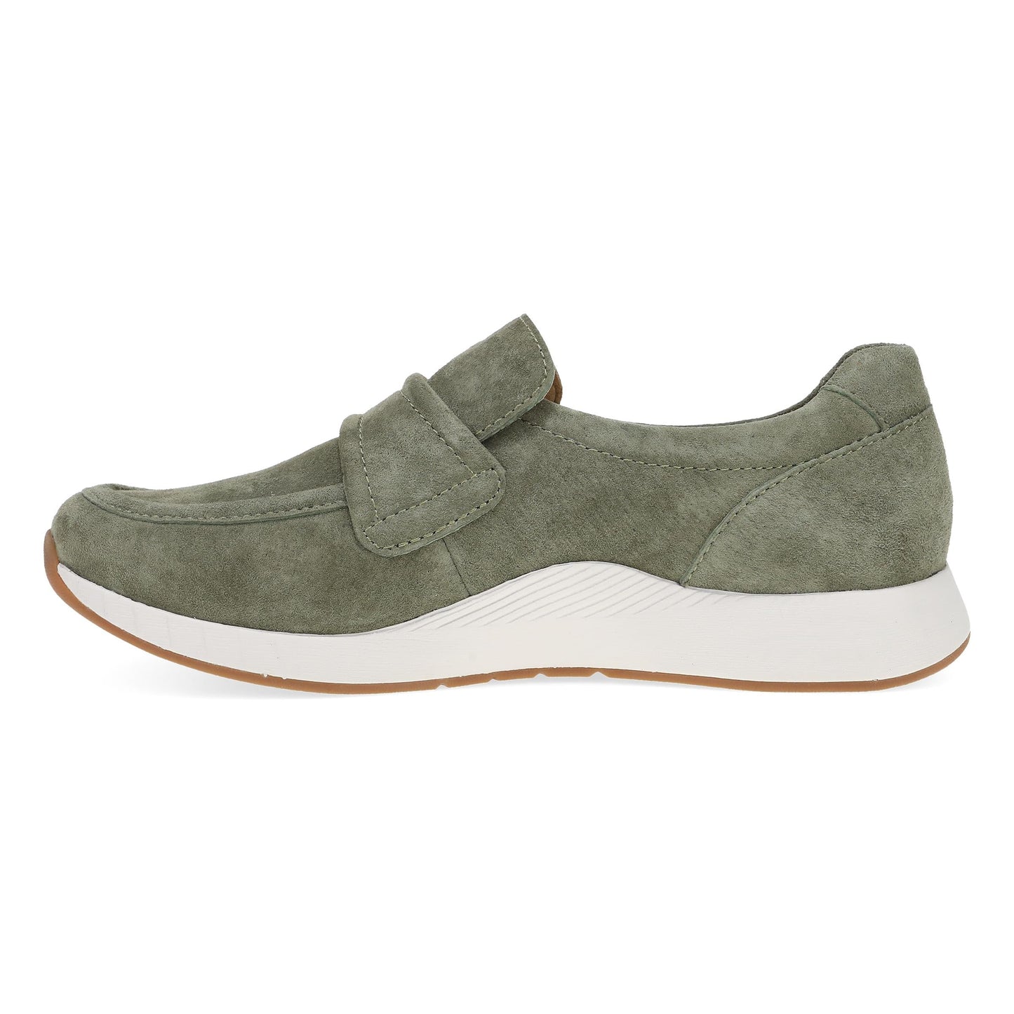Side image of Clementine Olive Nubuck