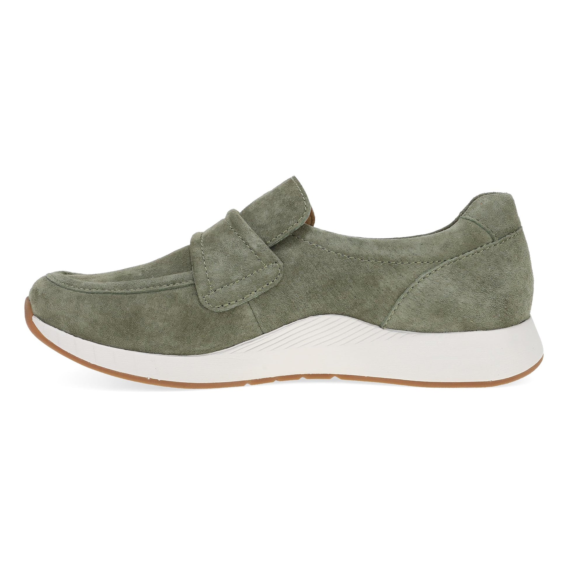 Side image of Clementine Olive Nubuck
