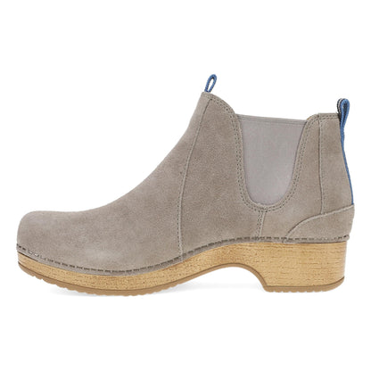 Side image of Becka Taupe Suede