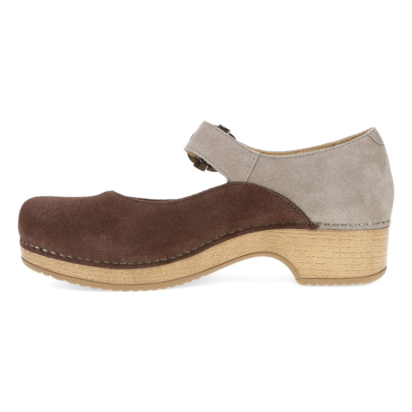Side image of Bonny Mary Jane Chocolate/Taupe