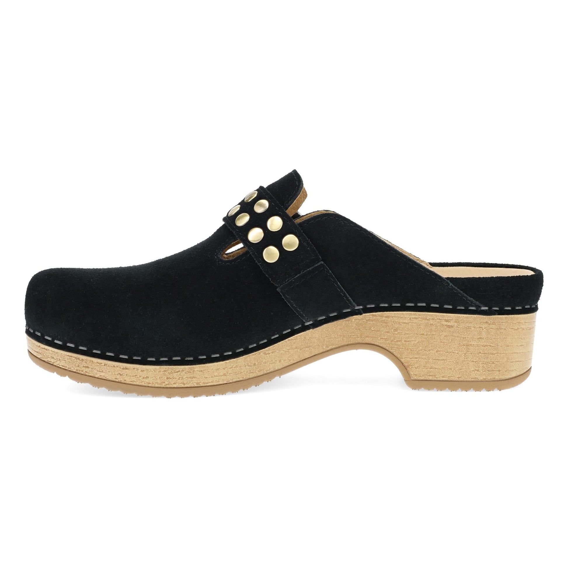 Side image of Branson Clog Black Leather