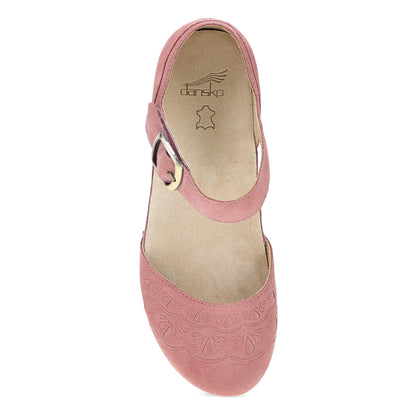 Top image of Mae Ash Rose Embroidered Suede