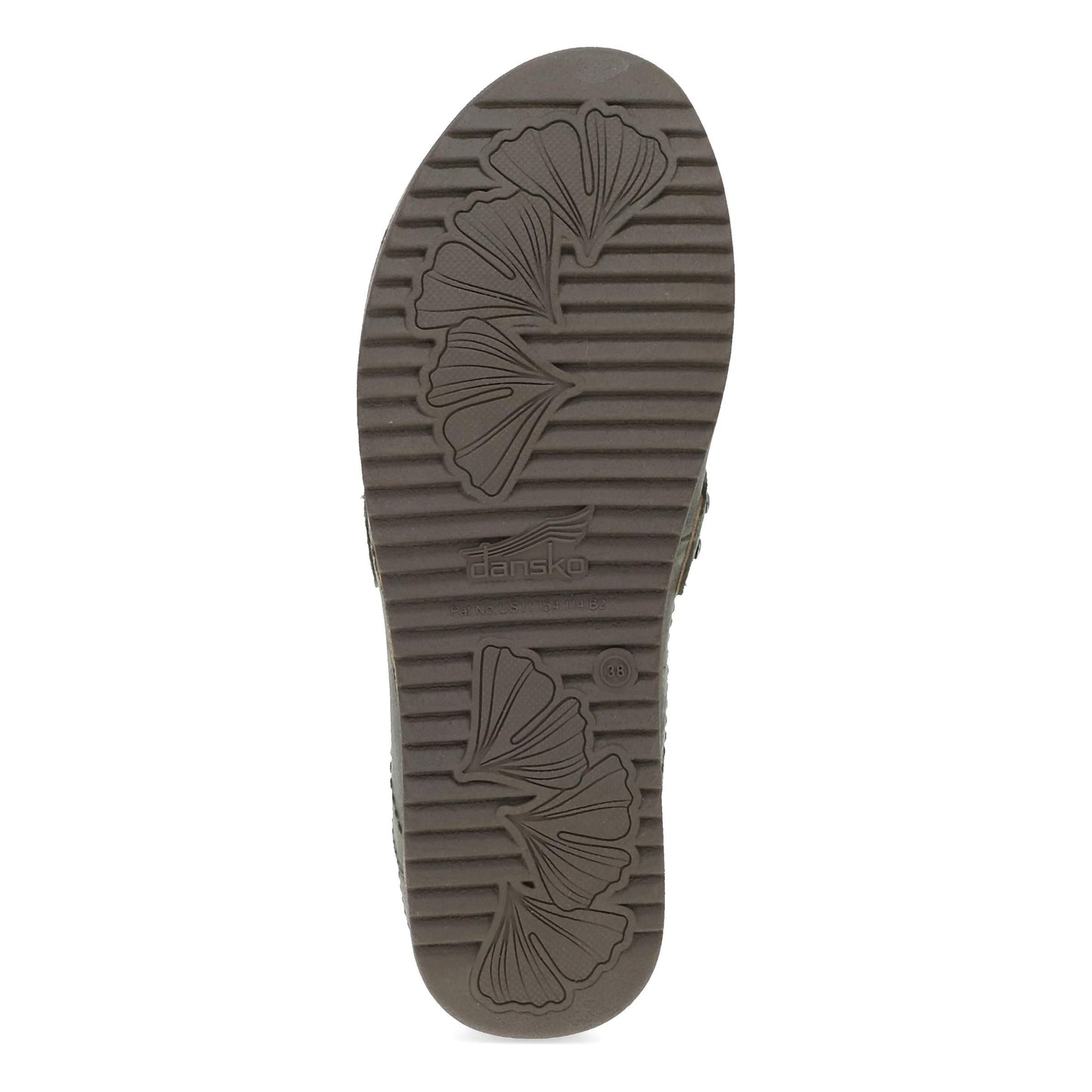 Bottom image of Maggy Clog Olive Leather