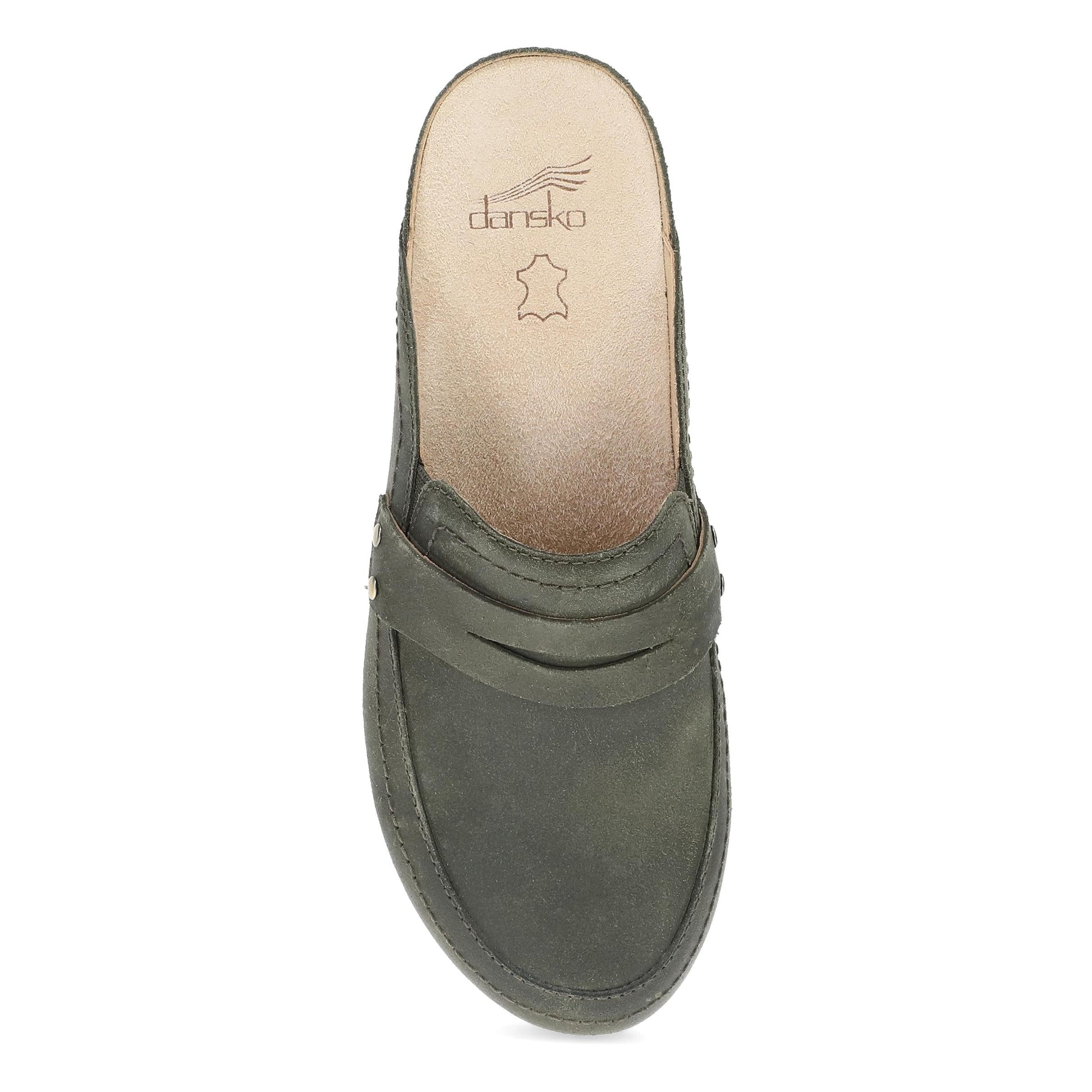 Top image of Maggy Clog Olive Leather