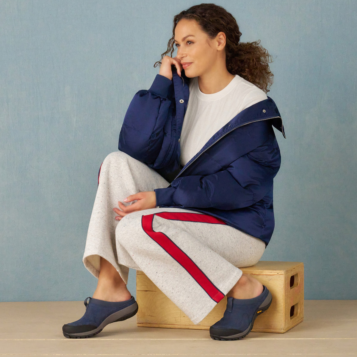 Pia Navy Leather