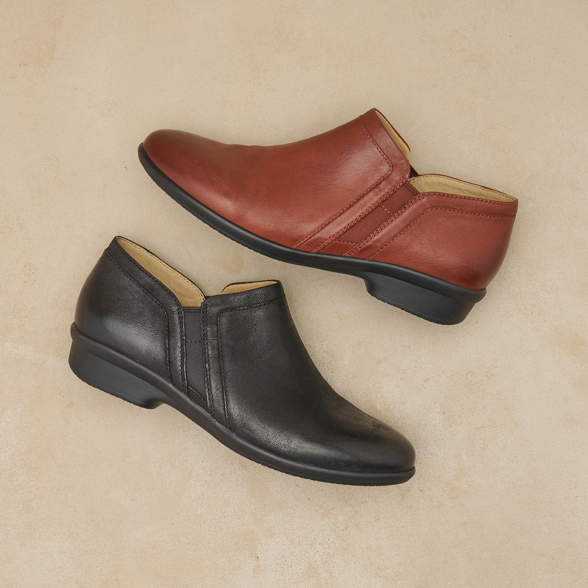 Cheryl Wide Black Burnished Nubuck