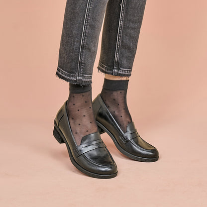 Danica Wide Black Waterproof Burnished