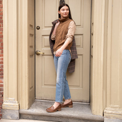 Danica Wide Tan Waterproof Burnished