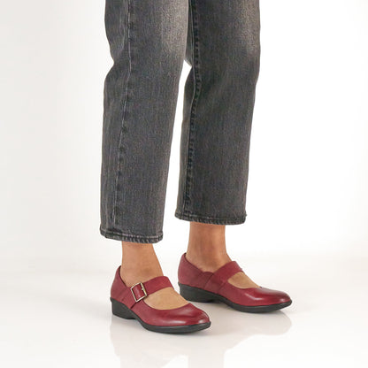 Collette Red Burnished Nubuck