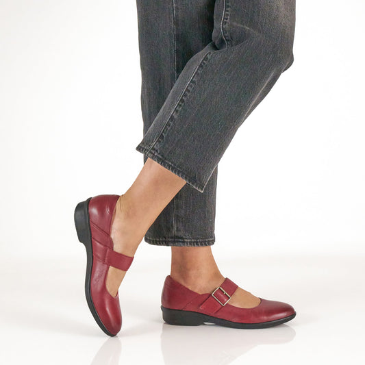 Collette Red Burnished Nubuck