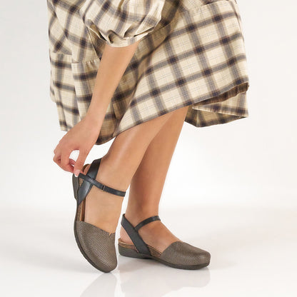 Rowan Grey/Pewter Leather