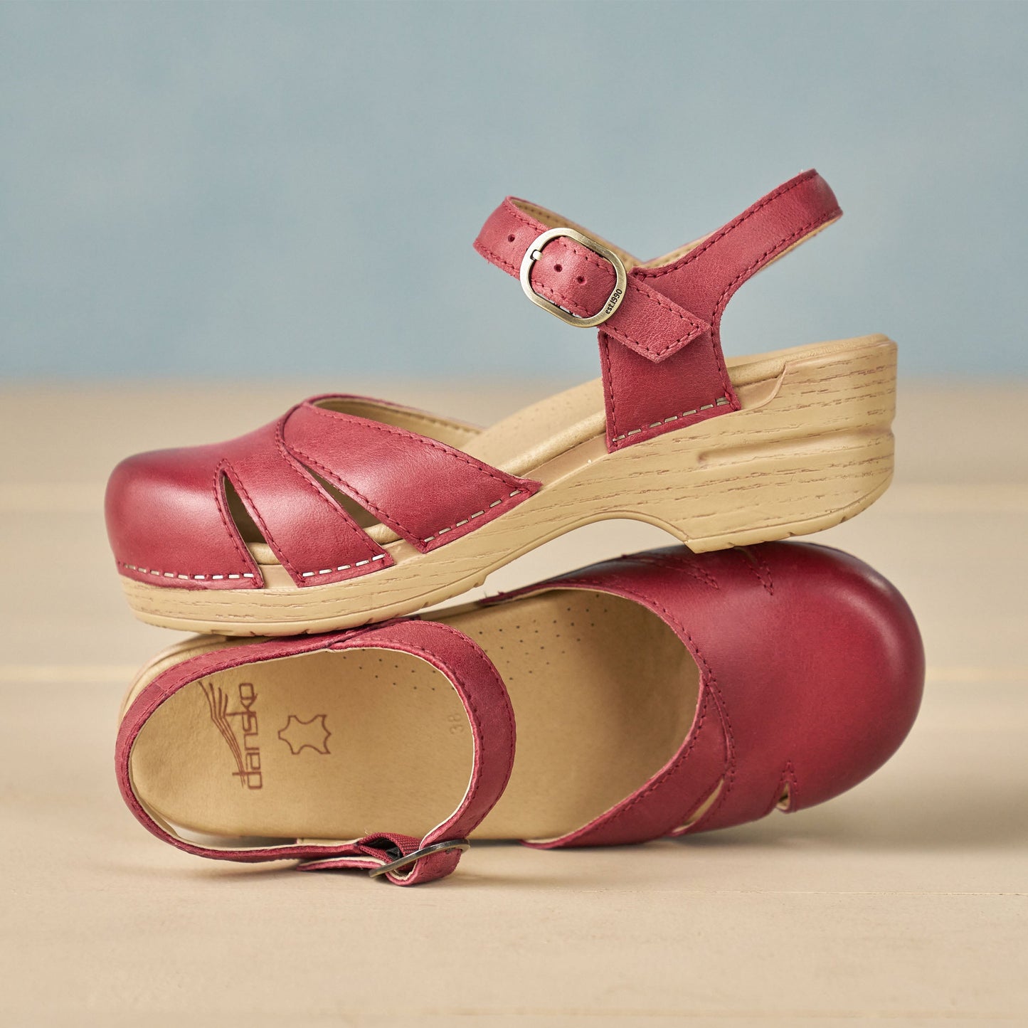 Margreta Red Burnished Nubuck