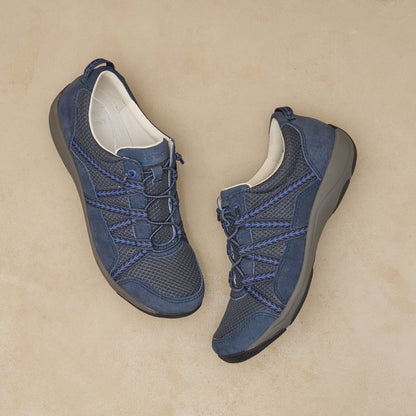 Harlyn Wide Navy Suede