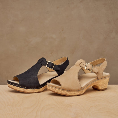 Laverne Black Milled Nubuck