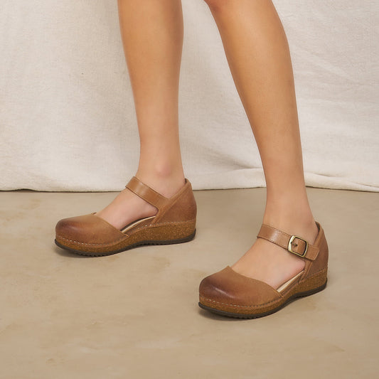Mae Tan Burnished Suede