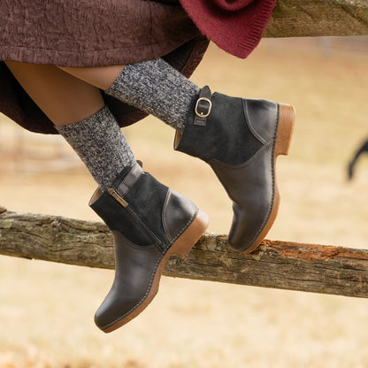 Monique Black Burnished Calf