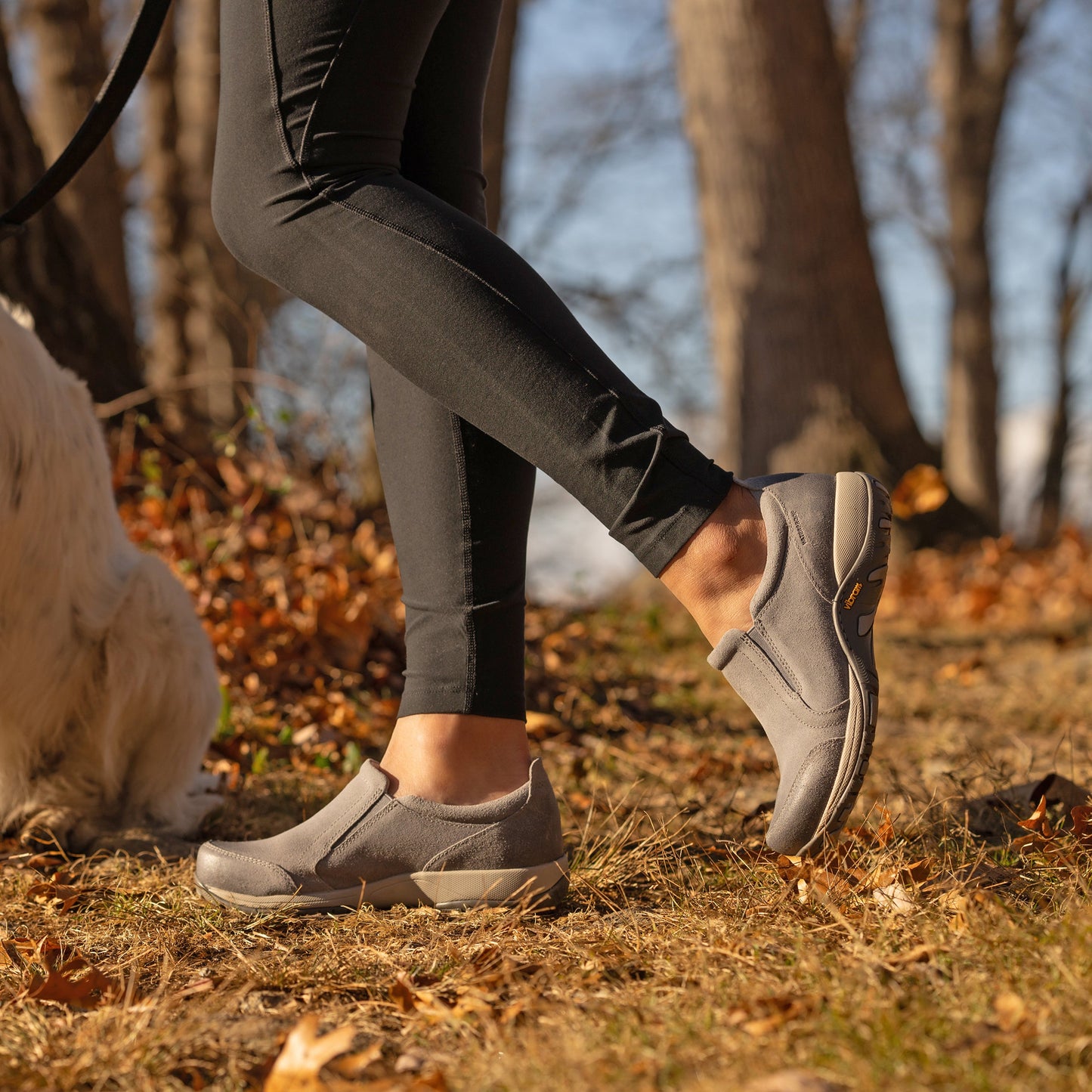 Pippy Grey Waterproof Burnished Suede