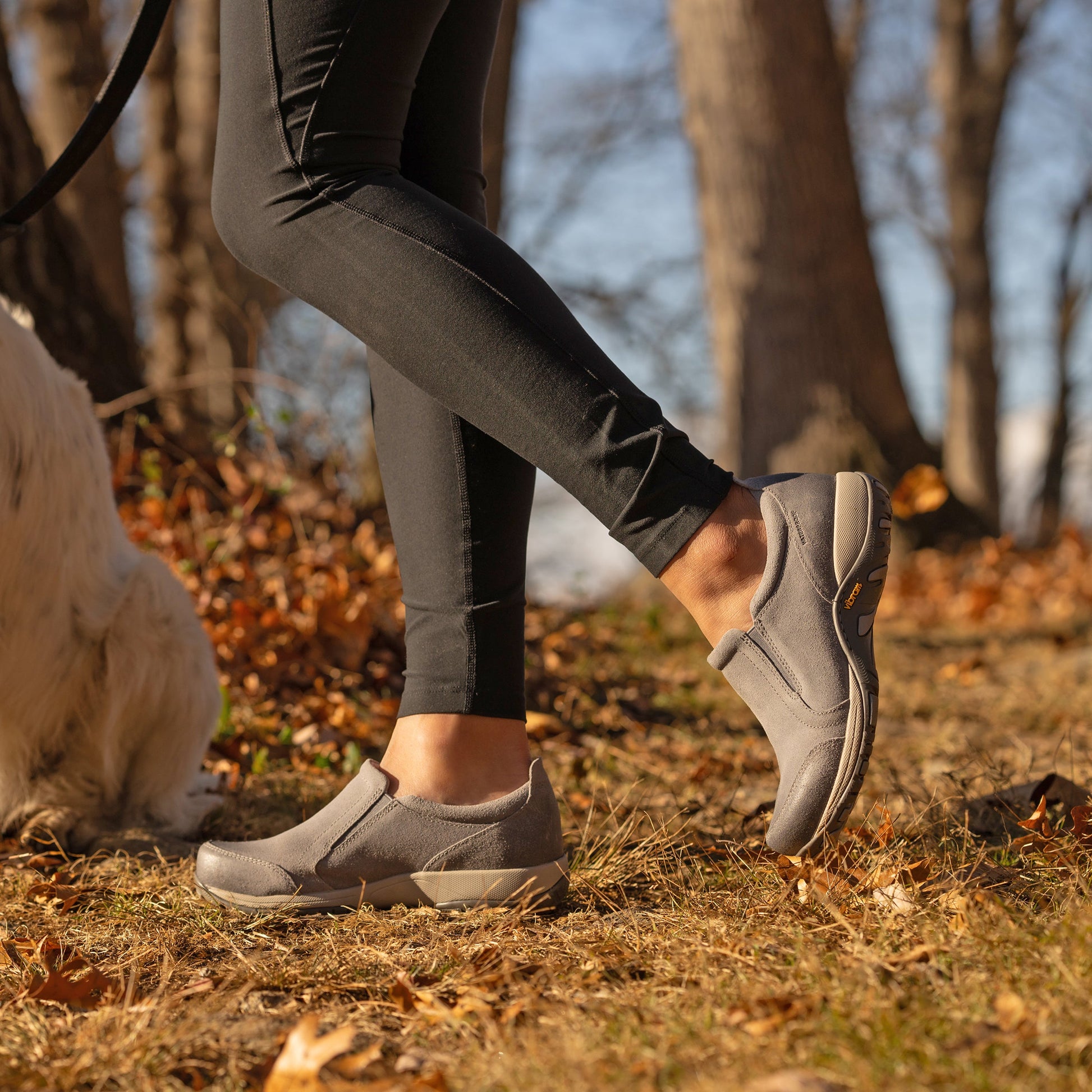 Pippy Grey Waterproof Burnished Suede